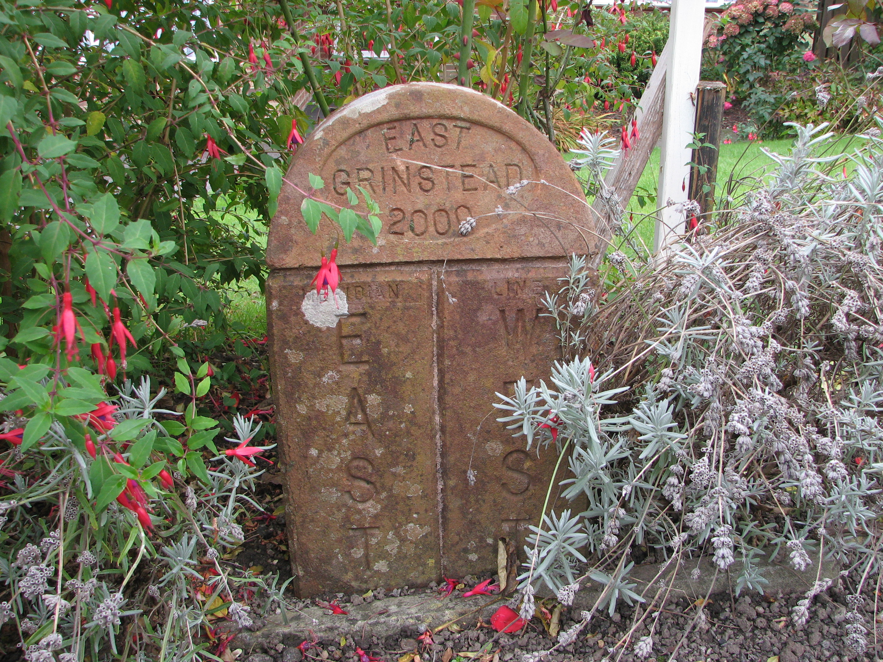 Greenwich Meridian Marker; England; West Sussex; East Grinstead